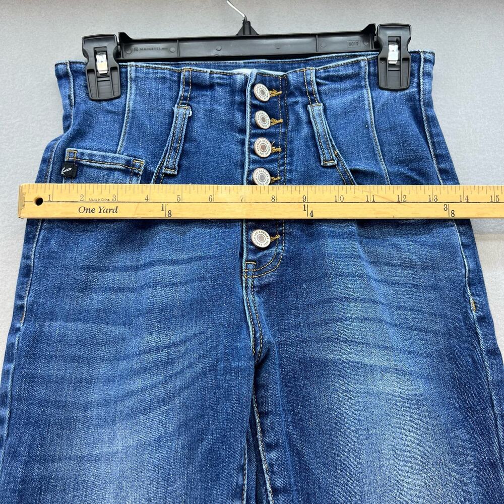 KanCan Jeans Women's 25 (2) Blue High Rise Button Fly Skinny Ankle Preppy School - Picture 6 of 14